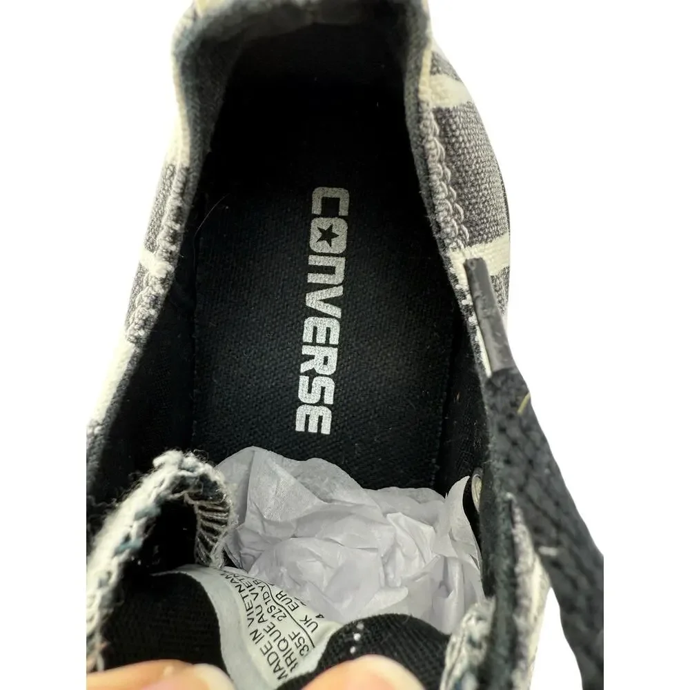 Converse Womens 6 Zebra Ox‎ Sneakers Black White Striped 543935F EUC - Picture 6 of 9